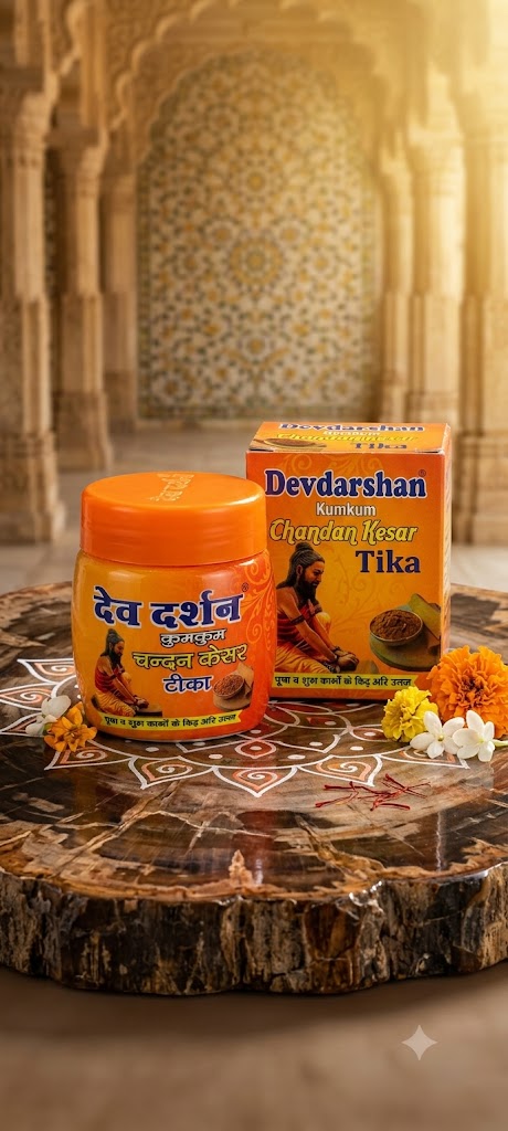 देव दर्शन कुमकुम चन्दन केसर टीका पेस्ट