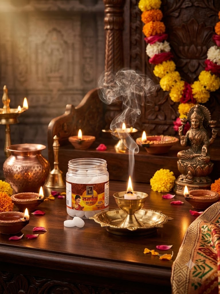 समर्पण 100% शुद्ध भीमसेनी कपूर (100 ग्राम जार)