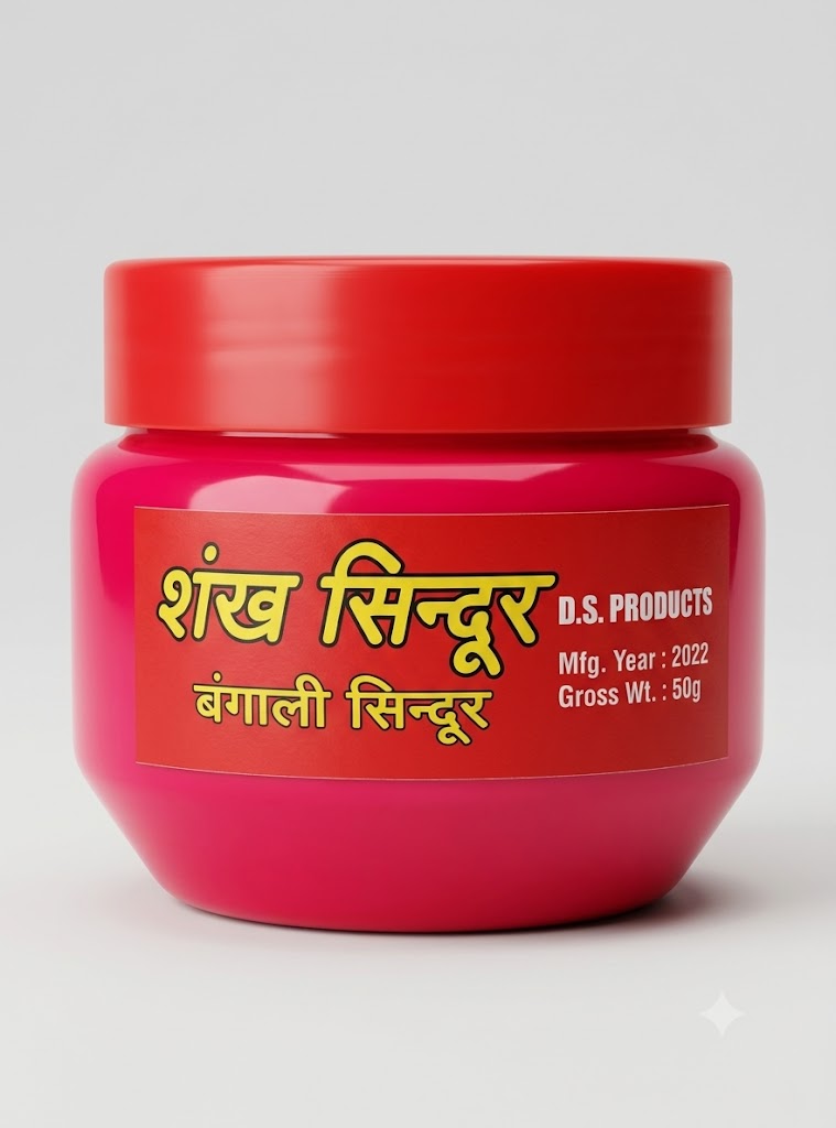 शंख सिन्दूर — प्रामाणिक बंगाली लाल सिन्दूर (50 ग्राम)